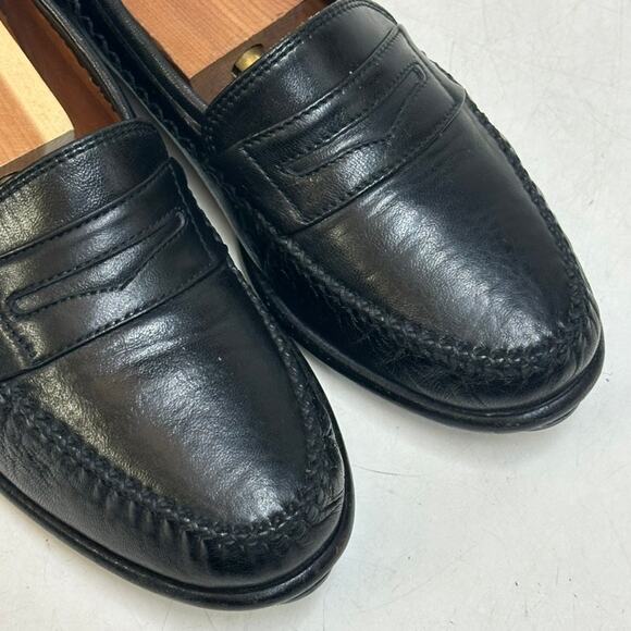 EUC Salvatore Ferragamo Black Calf Penny Loafer Moccasin Made in Italy VTG 7 D main image 13